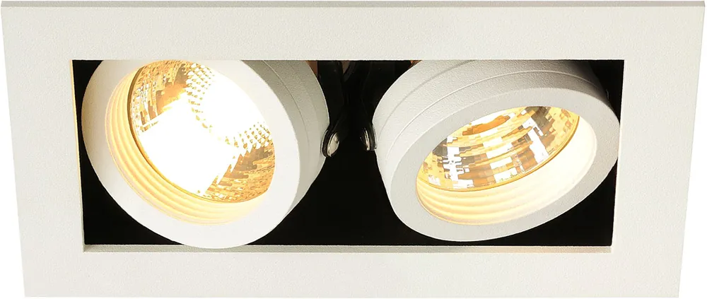 Top-Angebot SLV KADUX 2 GU10 Downlight, eckig, mattweiss, max. 2x50W