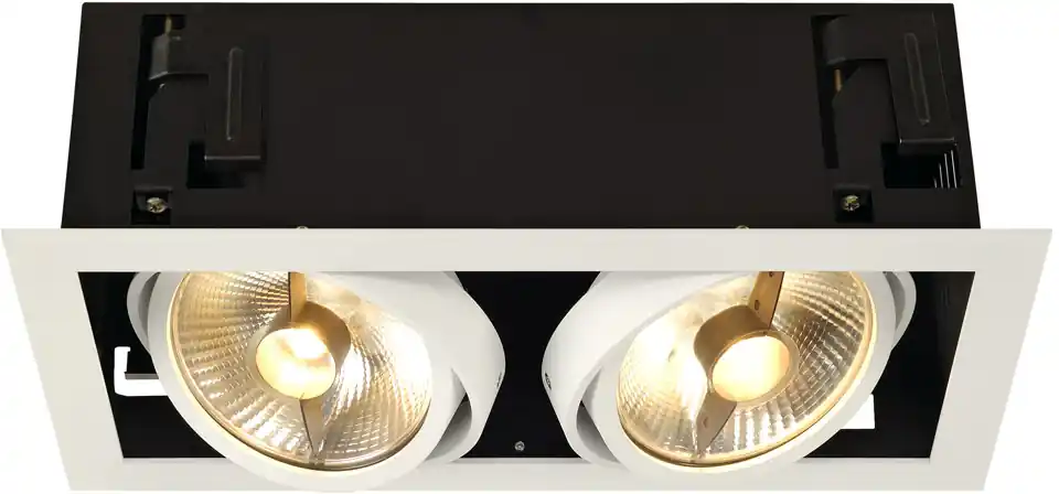 SLV KADUX 2 ES111 Downlight, eckig, mattweiss, max. 2x50W Markenprodukt