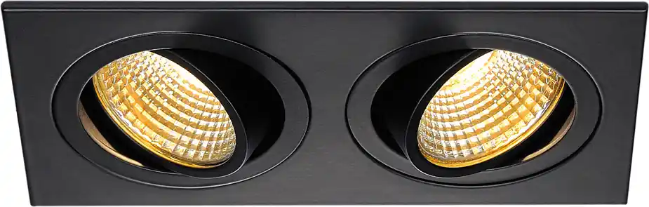 SLV NEW TRIA 2 SET Einbauleuchte, LED, 2700K, schwarz matt, 15W Preisknaller