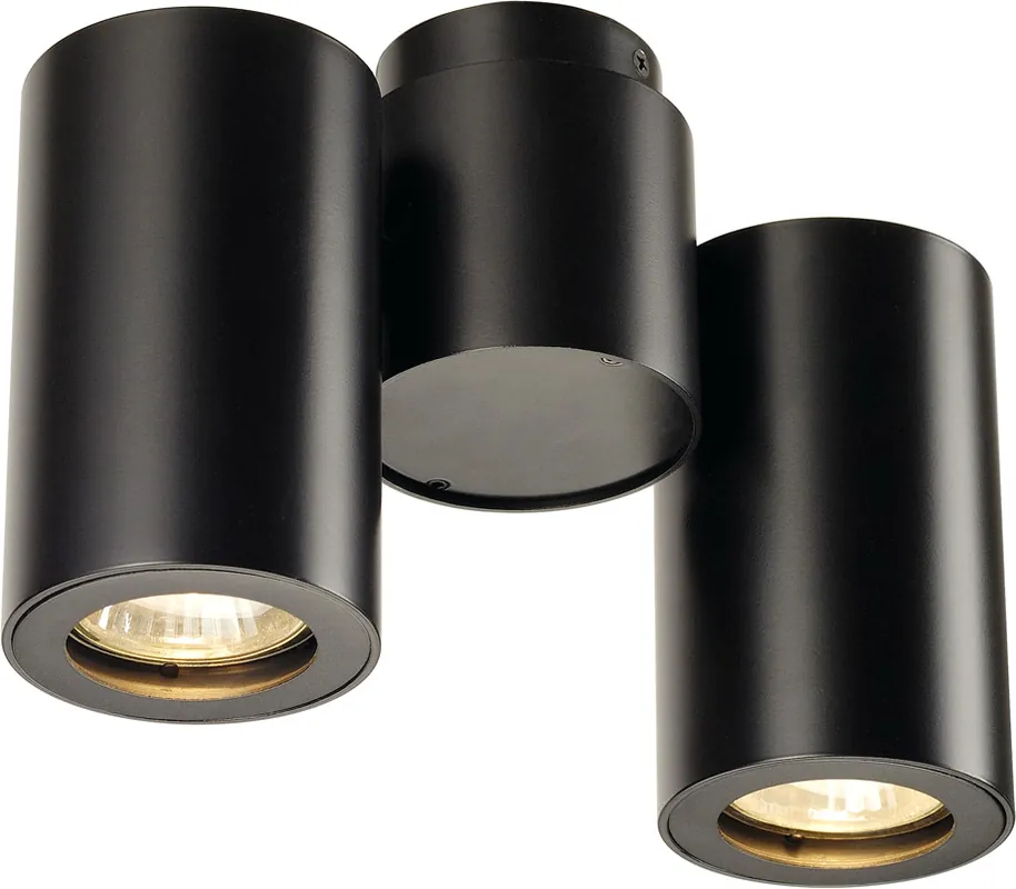 Neu SLV ENOLA_B Wand- Deckenleuchte, zweiflammig, QPAR51, schwarz, max. 100 W