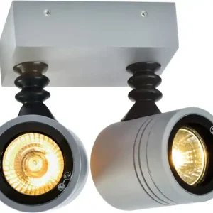 Angebot SLV MYRA WALL Outdoor Wand- und Deckenleuchte, QPAR51, IP55, silbergrau