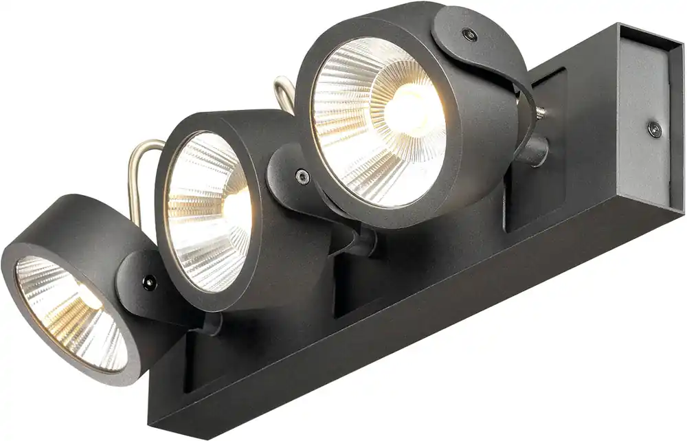 Expressversand SLV KALU Wand- und Deckenleuchte, LED, 3000K, schwarz, 60°