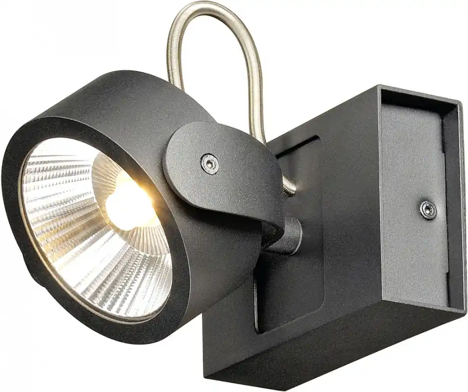 Expressversand SLV KALU, Wand- und Deckenleuchte, einflammig, LED, 3000K, schwarz, 60°