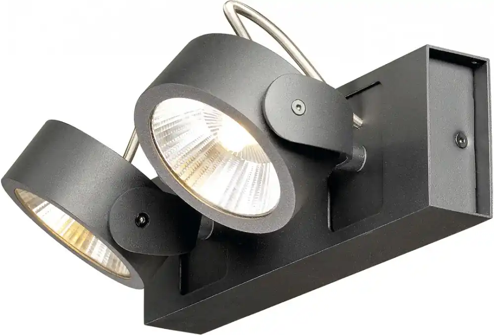SLV KALU, Wand- und Deckenleuchte, zweiflammig, LED, 3000K, schwarz, 60° Jetzt Bestellen