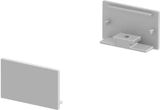 Kostenloser Rückversand SLV ENDKAPPEN, f. GRAZIA 20 Aufbauprofil flach, 2 Stück, aluminium
