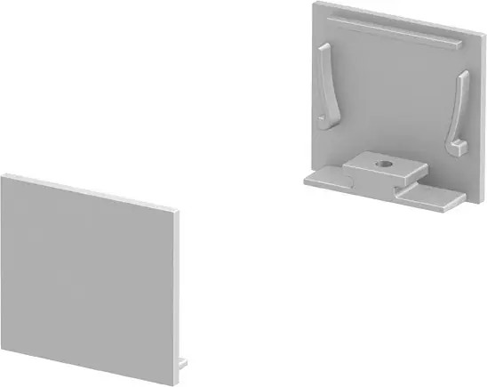 SLV ENDKAPPEN, f. GRAZIA 20 Aufbauprofil standard, 2 Stück, aluminium Geprüft