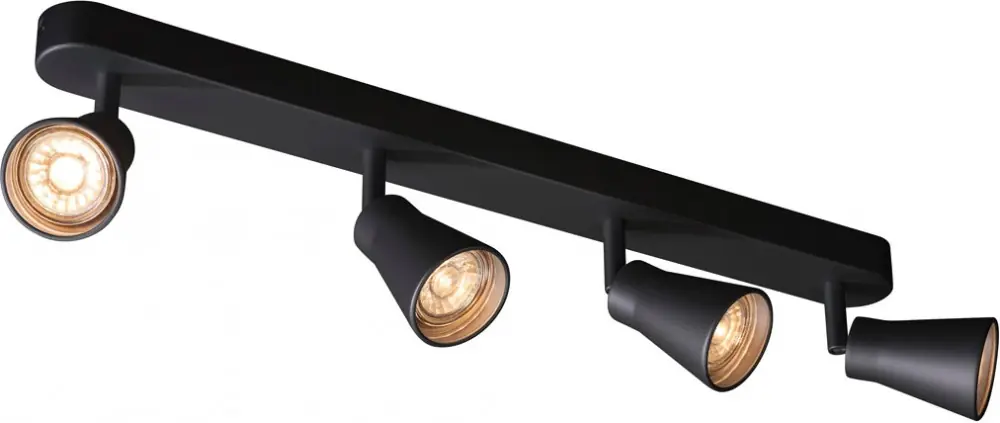 Gratis Versand SLV AVO CW Quad, Indoor Wand- und Deckenaufbauleuchte, QPAR51, schwarz