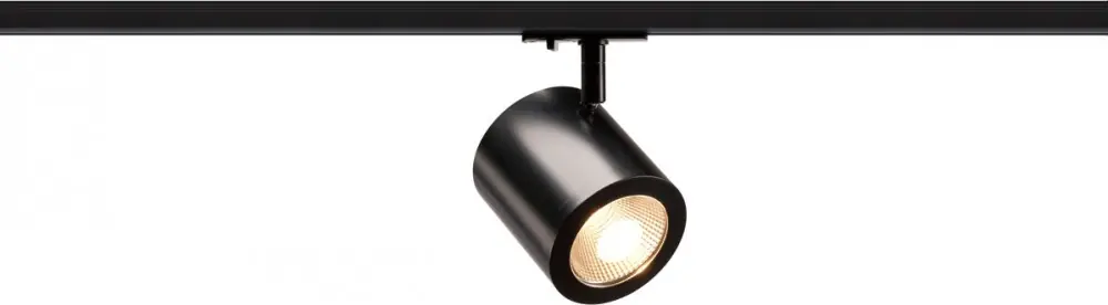 Zertifiziert SLV ENOLA_C, Strahler f. 1Phasen Hochvolt-Schiene, 3000K, schwarz, 35°