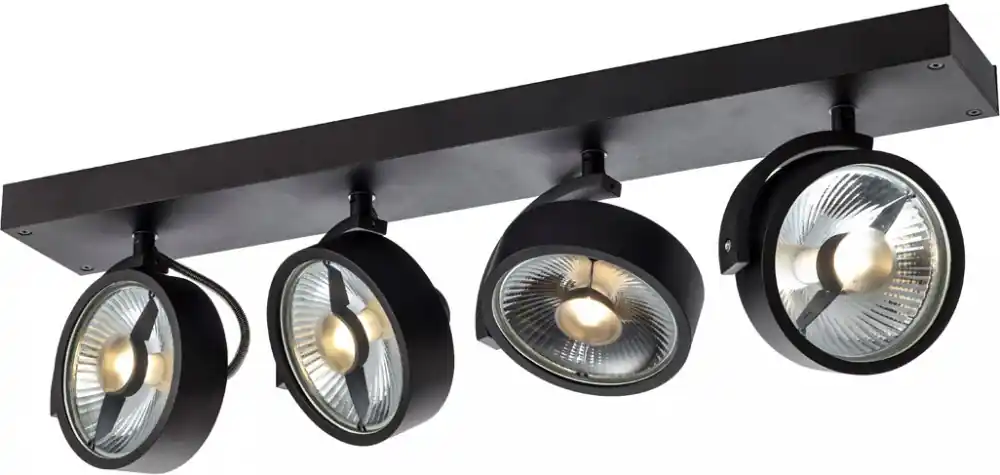 SLV KALU CW, Indoor Wand- & Deckenaufbauleuchte, QPAR111, 4x, schwarz Zertifiziert