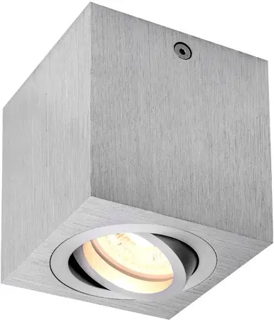 Zertifiziert SLV TRILEDO, Indoor Deckenaufbauleuchte, QPAR51, alu gebürstet, max 10W