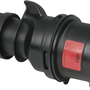 PCE CEE 16 A/400 V 5-poliger Stecker, schwarz – Turbo-Klemme – schraubenlos Must-Have