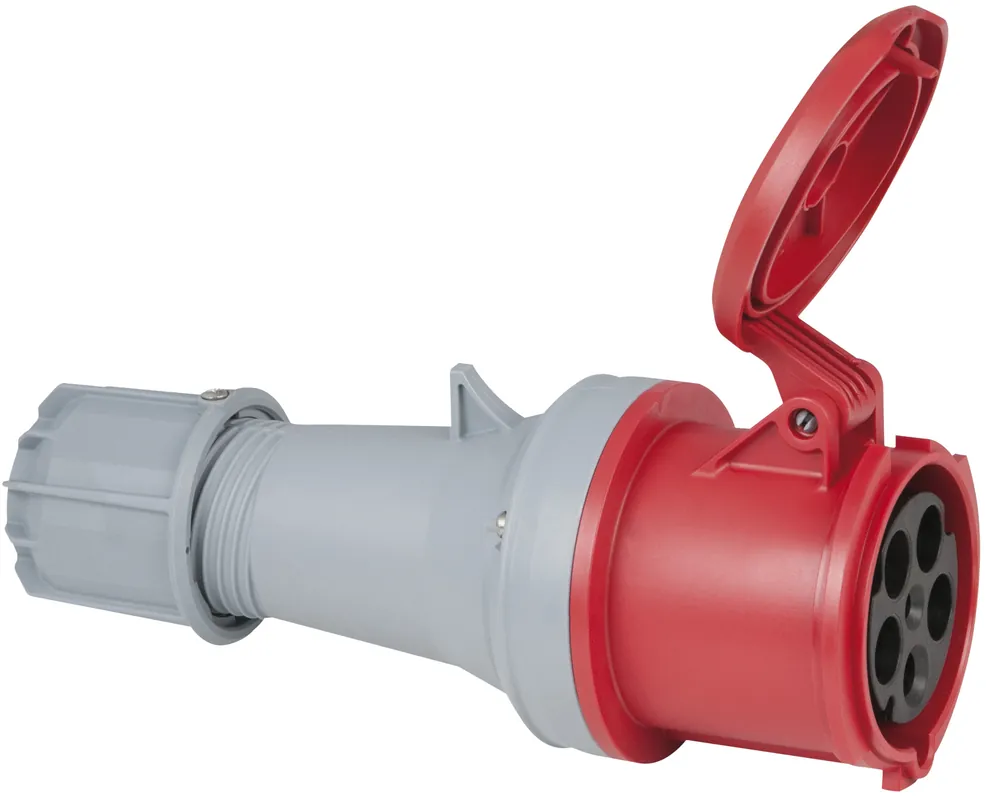 Billig PCE CEE 63 A/400 V 5-polige Steckdose, rot - IP44