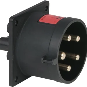 Neu PCE CEE 32 A/400 V 5-polige Steckdose, schwarz