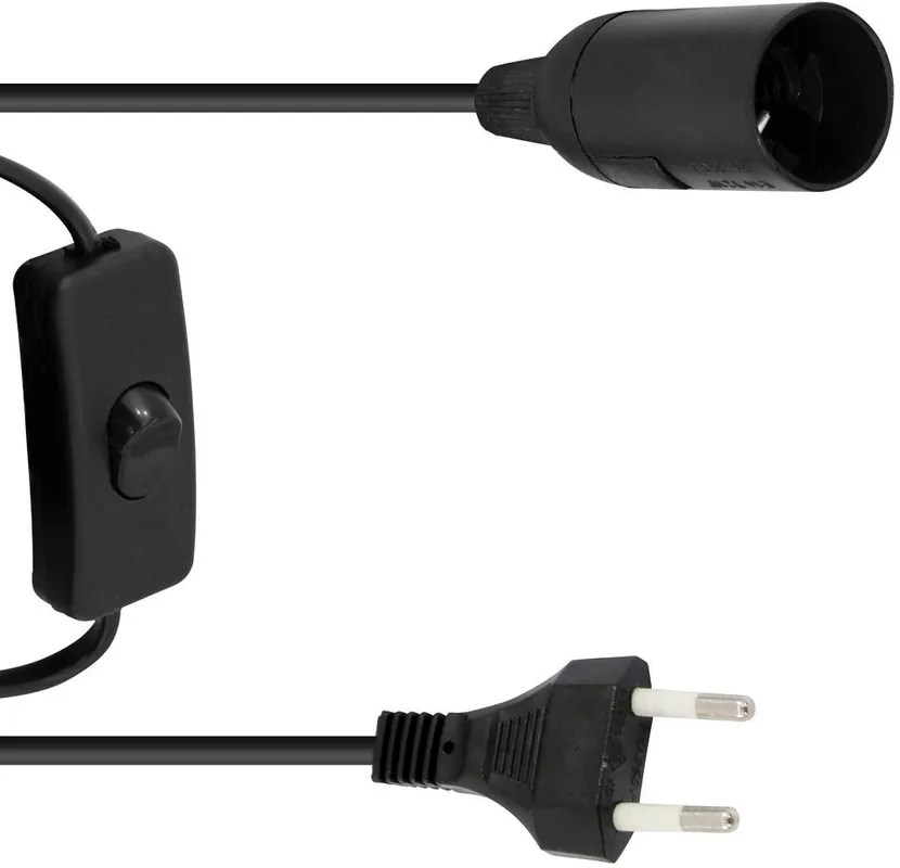 EUROLITE E-14 Fassung Netzkabel Stecker Schalter Aktuell