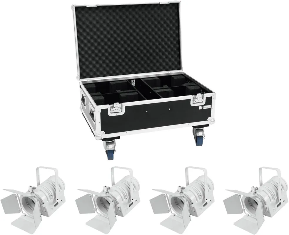 Sonderangebot EUROLITE Set 4x LED THA-40PC ws + Case