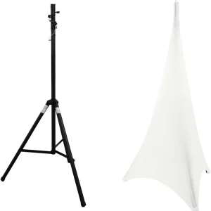 Zertifiziert EUROLITE Set STV-40S-WOT Stahlstativ + Stativsegel weiß