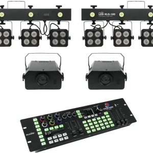 Aktuell EUROLITE Set 2x LED KLS-180 + 2x LED WF-40 + DMX LED Color Chief Controlle