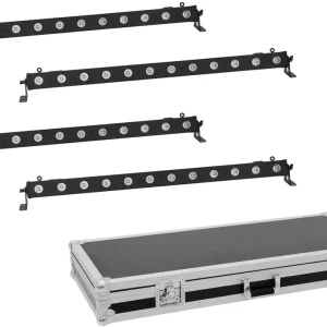 Top-Seller EUROLITE Set 4x LED BAR-12 QCL RGBW Leiste + Case
