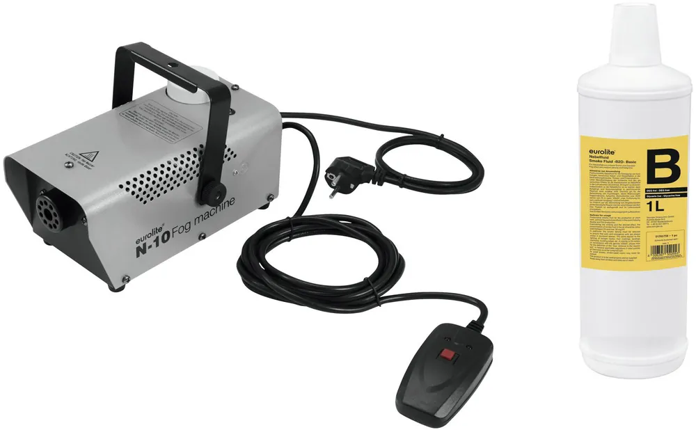 Direktkauf EUROLITE Set N-10 silber + B2D Basic Nebelfluid 1l