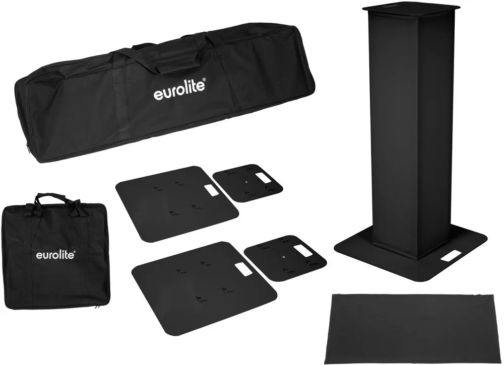 EUROLITE 2x Stage Stand 100cm inkl. Cover und Tasche, schwarz Neue Kollektion