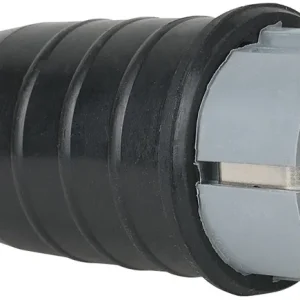 PCE Gummi-Schuko-Stecker, männlich, grau – 240 V – CEE 7/VII – 16 A Letzte Chance