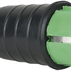 PCE Gummi-Schuko-Stecker, grün – 240 V – CEE 7/VII – 16 A Kostenloser Versand