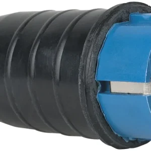 PCE Gummi-Schuko-Stecker, blau – 240 V – CEE 7/VII – 16 A Echt