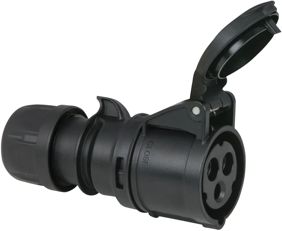 Mega-Angebot PCE CEE 16 A/240 V - 3P Steckdose schwarz - Turbo Terminal - schraubenlos