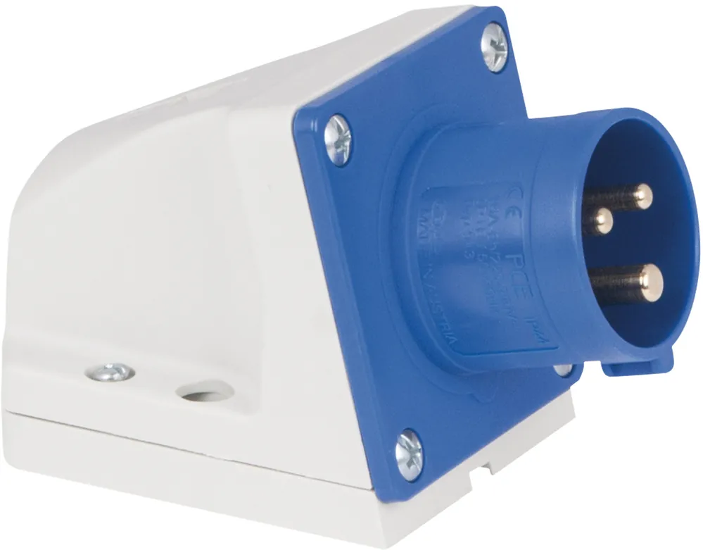 PCE CEE 16 A/240 V 3P Wandhalterung - Stecker Blau Meistverkauft