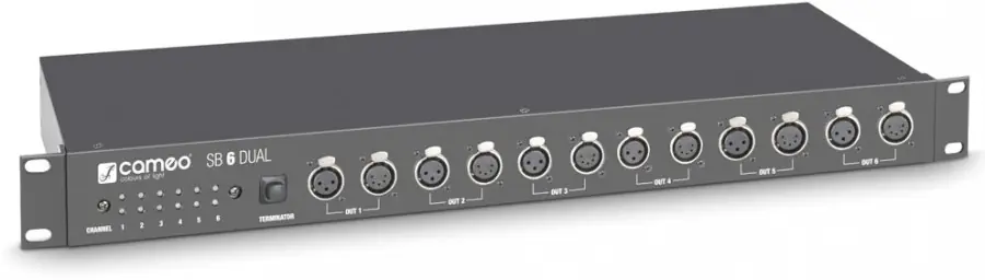 Cameo SB 6 DUAL 6-Kanal DMX Splitter / Booster (3-Pol und 5-Pol) Kostenloser Rückversand