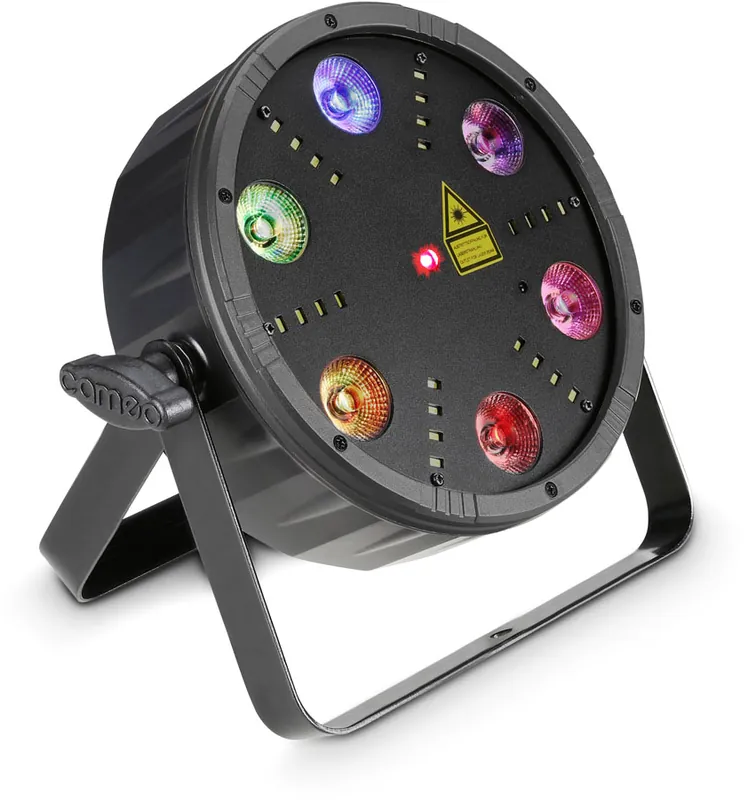 Sale Cameo FLAT STORM Flacher 3-in-1 PAR-Scheinwerfer mit Laser und Stroboskop