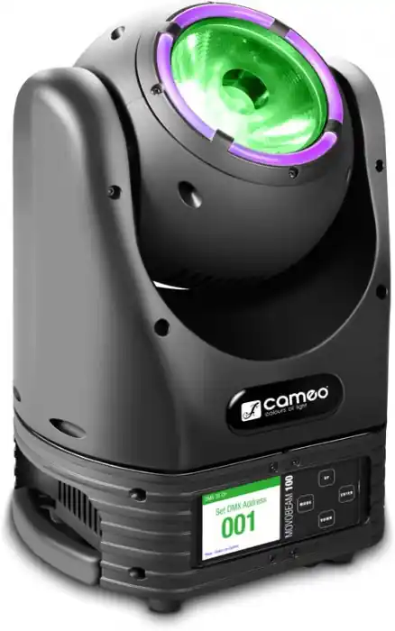 Sonderaktion Cameo MOVO® BEAM 100 Beam Moving Head mit LED-Ring und Endlos-Drehung