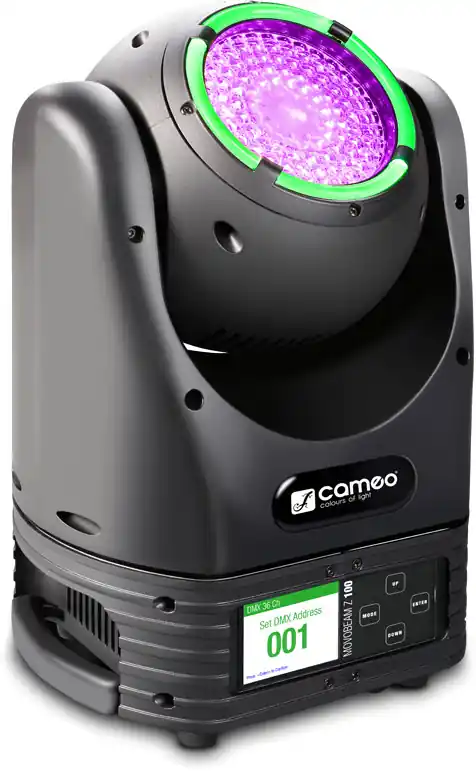 Neu Im Sortiment Cameo MOVO® BEAM Z 100 Beam Moving Head mit LED-Ring