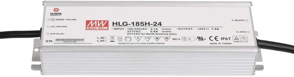 MEANWELL LED-Netzteil 185 W/24 V DC MEAN WELL HLG-185H-24 Abverkauf