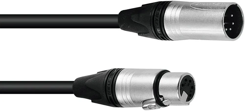 PSSO DMX Kabel XLR 5pol 5m sw Neutrik Kracherpreis