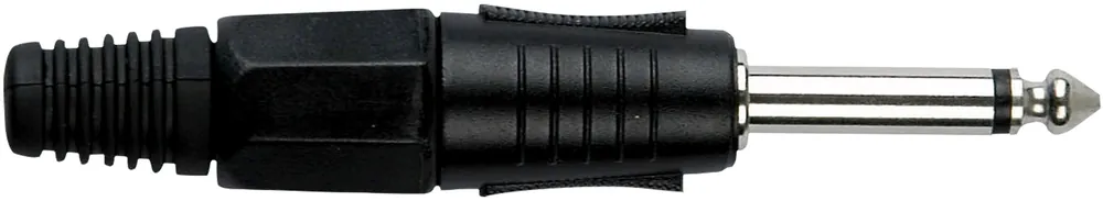 Markenware DAP-Audio 6,3-mm-Klinkenstecker Mono Schwarzes Gehäuse Schwarze Endkappe