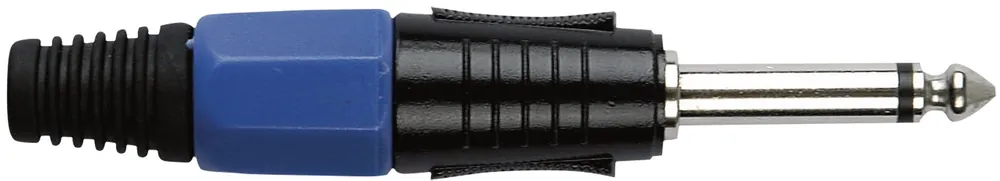Schneller Versand DAP-Audio 6,3-mm-Klinkenstecker Mono Schwarzes Gehäuse Blaue Endkappe