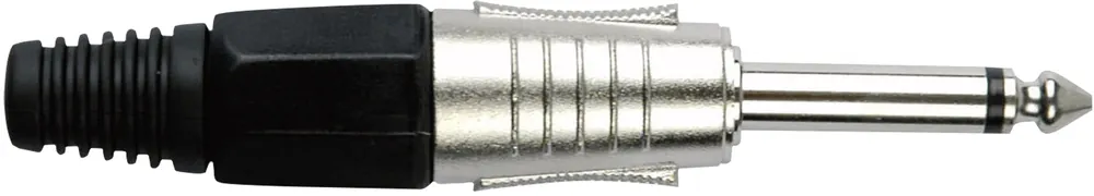 DAP-Audio 6,3-mm-Klinkenstecker, mono, Nickelgehäuse, schwarze Endkappe Neu