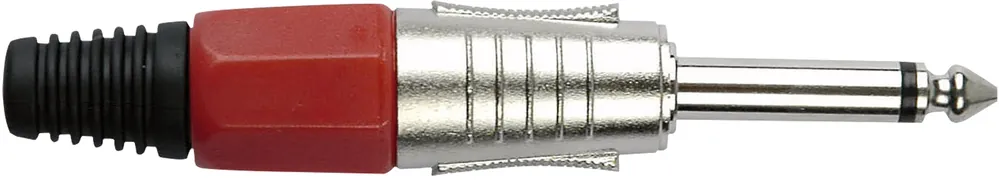 DAP-Audio 6,3-mm-Klinkenstecker, mono, Nickelgehäuse, rote Endkappe Aktuell