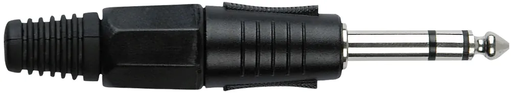 DAP-Audio 6,3-mm-Klinkenstecker Stereo Schwarzes Gehäuse Schwarze Endkappe Must-Have