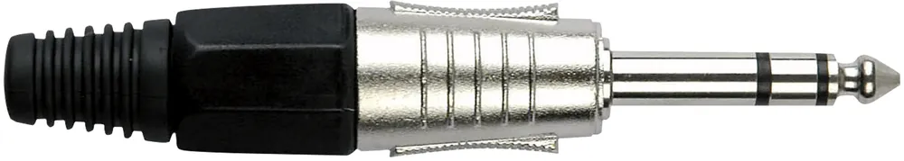 DAP-Audio 6,3-mm-Klinkenstecker, Stereo, Nickelgehäuse, schwarze Endkappe Sonderangebot