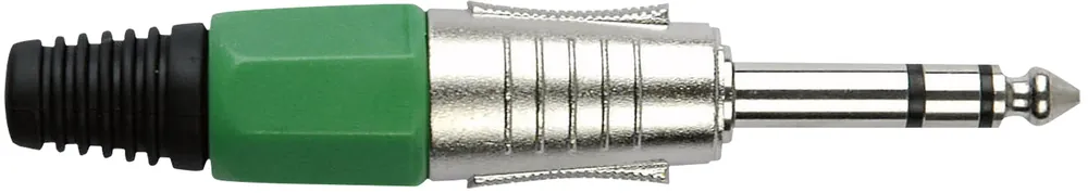 Top-Angebot DAP-Audio 6,3-mm-Klinkenstecker Stereo Nickelgehäuse Grüne Endkappe