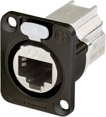 Neutrik NE 8 FDXP 6 B Einbaubuchse D-Form CAT6, schwarz Gratis Versand