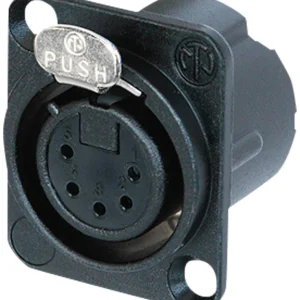 NEUTRIK XLR 5P Chassis - weiblich Silberkontakte - schwarzes Metallgehäuse Kracherpreis