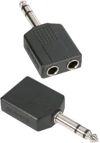 Sonderangebot Adam Hall Connectors 7546 Y-Adapter 2 x 6,3 mm stereo Klinke female auf 6,