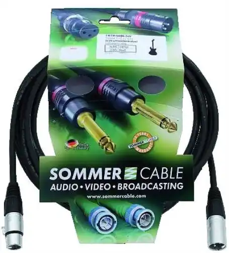 Versand Am Gleichen Tag SOMMER CABLE XLR Kabel 3pol 6m sw Neutrik