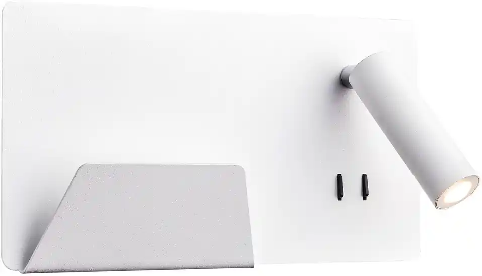 Top-Preis SLV SOMNILA SPOT, Indoor LED Wandaufbauleuchte 3000K weiß Version links inkl.USB Anschluss