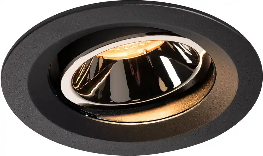 SLV NUMINOS® MOVE DL M, Indoor LED Deckeneinbauleuchte schwarz/chrom 2700K 40° dreh- und schwenkbar Sonderangebot