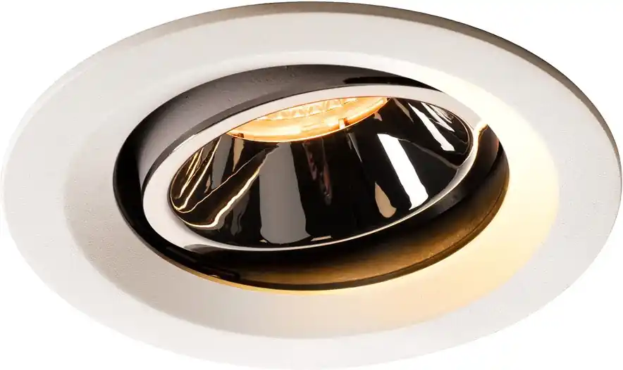 SLV NUMINOS® MOVE DL M, Indoor LED Deckeneinbauleuchte weiß/chrom 2700K 55° dreh- und schwenkbar Angebot
