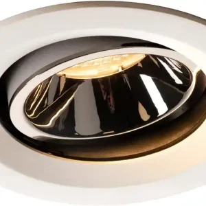 Wochenendangebot SLV NUMINOS® MOVE DL M, Indoor LED Deckeneinbauleuchte weiß/chrom 3000K 20° dreh- und schwenkbar
